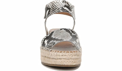 Franco Sarto Sarto Oak Espadrille Sandal Natural Snake Print Leather