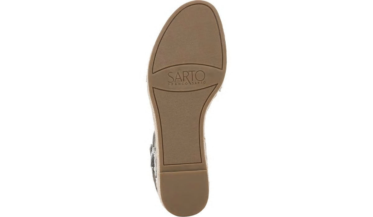 Franco Sarto Sarto Oak Espadrille Sandal Natural Snake Print Leather