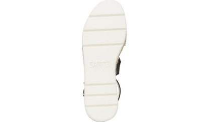 Franco Sarto Sarto Calvin Wedge Sandal Black Leather