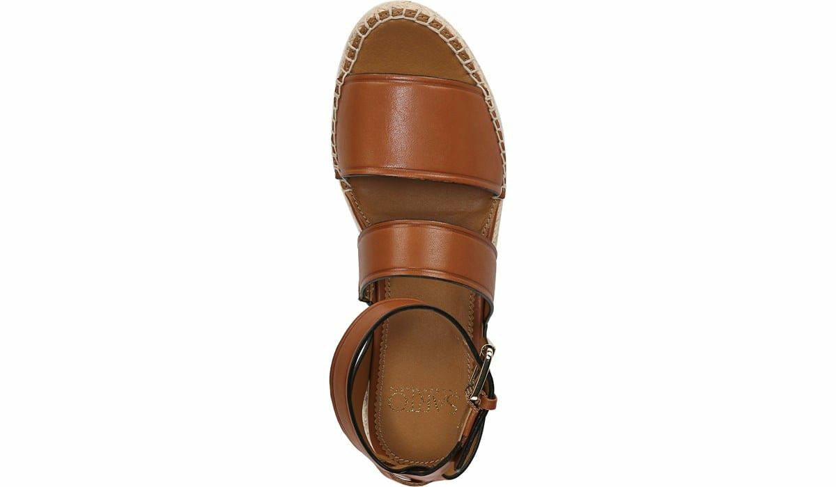 Franco Sarto Sarto Calvin Wedge Sandal Brown Leather