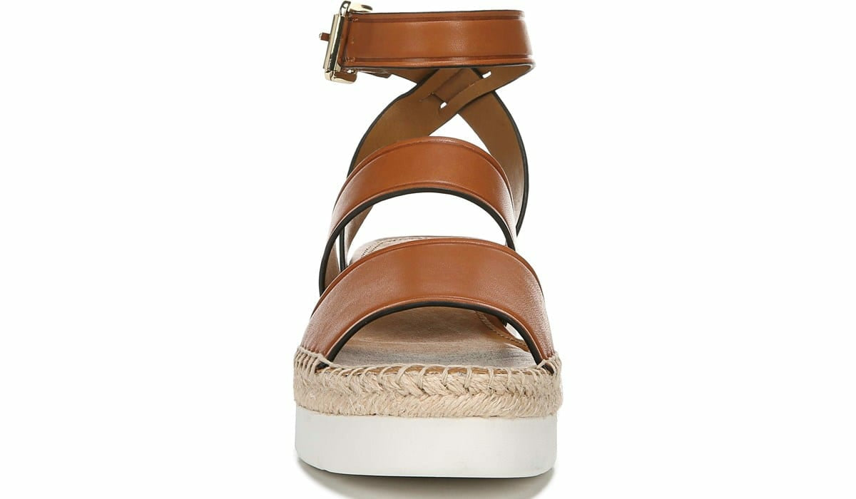 Franco Sarto Sarto Calvin Wedge Sandal Brown Leather