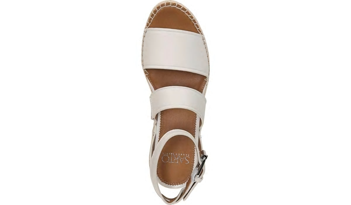 Franco Sarto Sarto Calvin Wedge Sandal Putty Leather