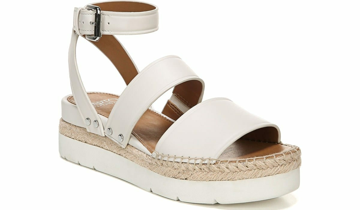 Franco Sarto Sarto Calvin Wedge Sandal Putty Leather