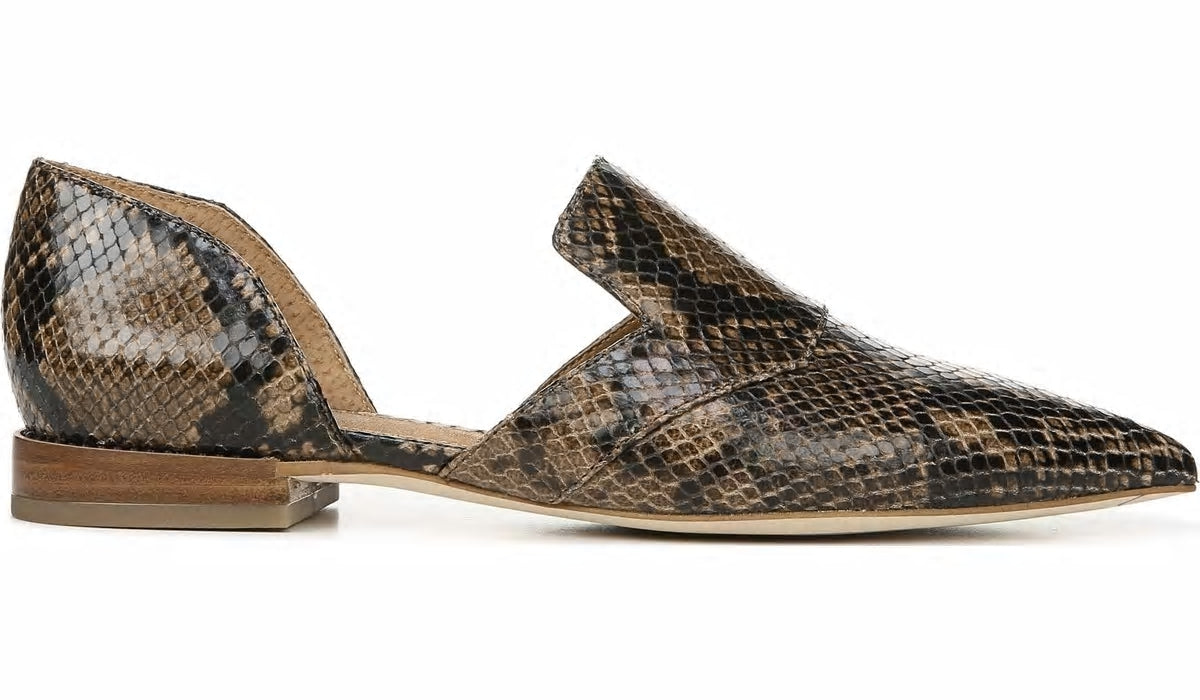 Franco Sarto Sarto Toby D'Orsay Flat Taupe Snake Leather