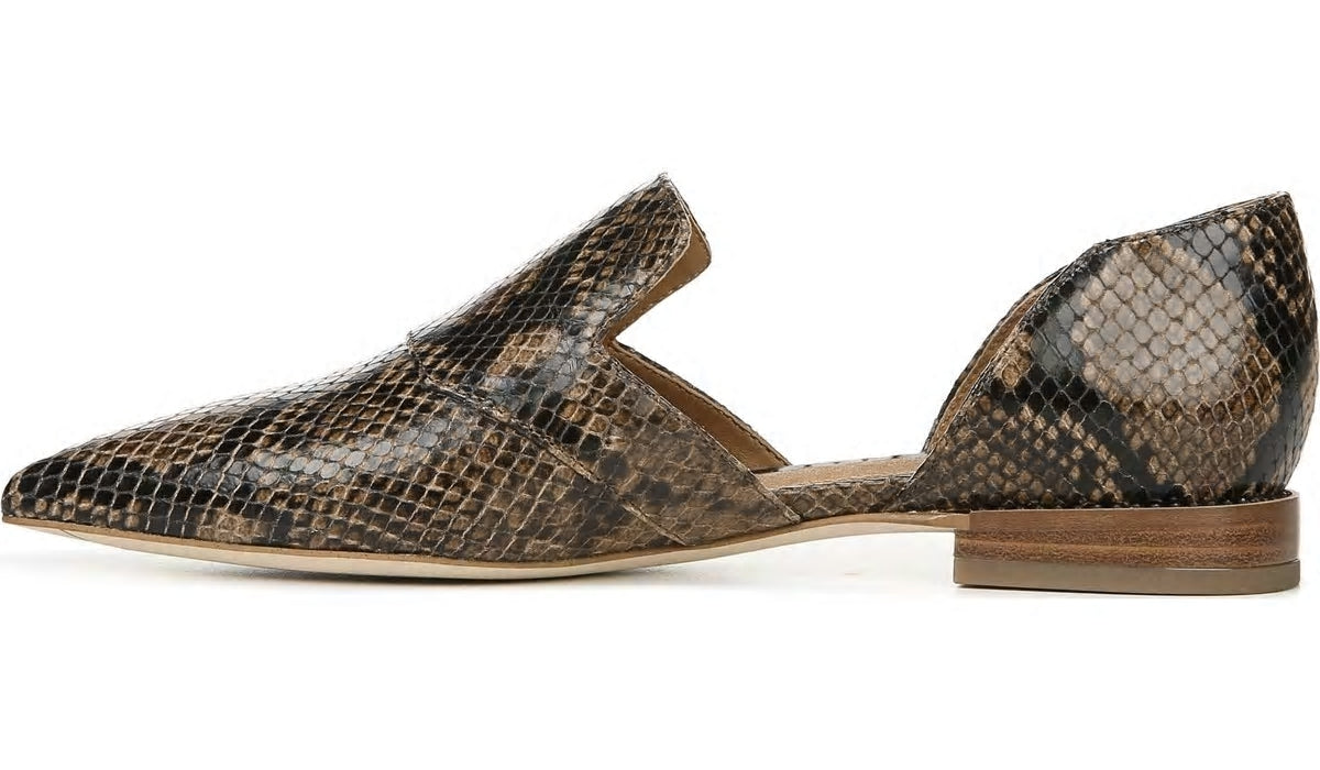 Franco Sarto Sarto Toby D'Orsay Flat Taupe Snake Leather