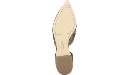 Franco Sarto Sarto Toby D'Orsay Flat Taupe Snake Leather
