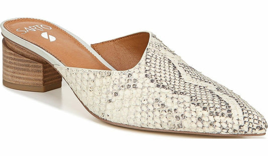 Franco Sarto Sarto Visa 2 Mule Natural Snake Print Leather