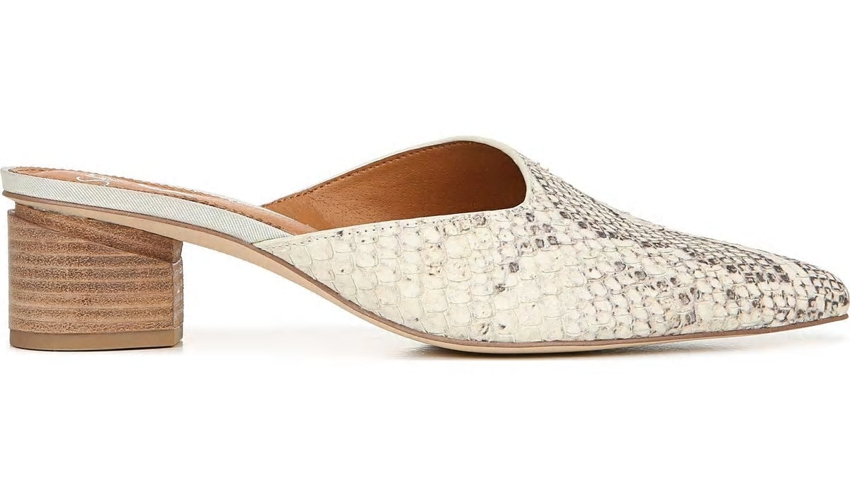 Franco Sarto Sarto Visa 2 Mule Natural Snake Print Leather