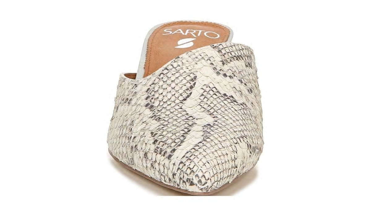 Franco Sarto Sarto Visa 2 Mule Natural Snake Print Leather