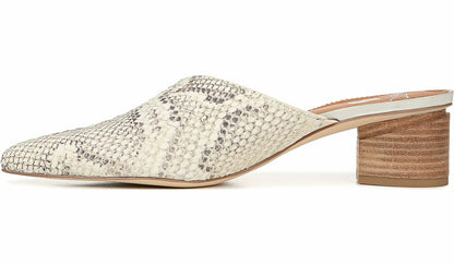 Franco Sarto Sarto Visa 2 Mule Natural Snake Print Leather