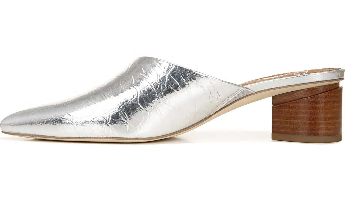 Franco Sarto Sarto Visa Mule Silver Metallic Leather