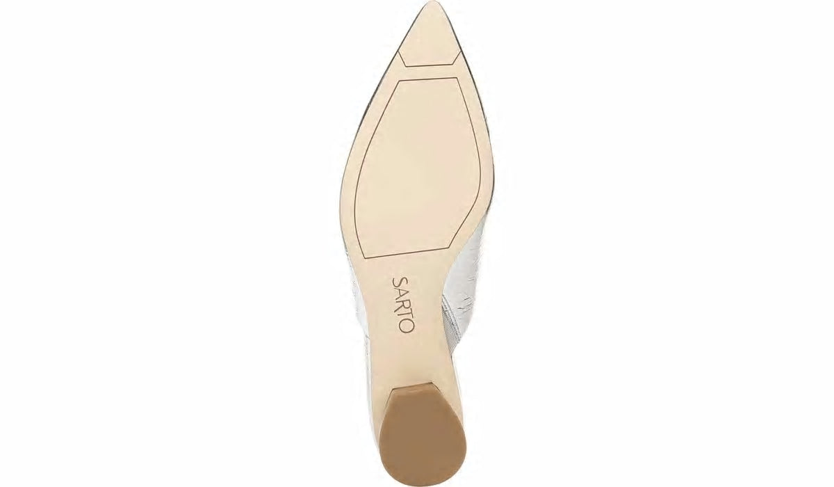 Franco Sarto Sarto Visa Mule Silver Metallic Leather
