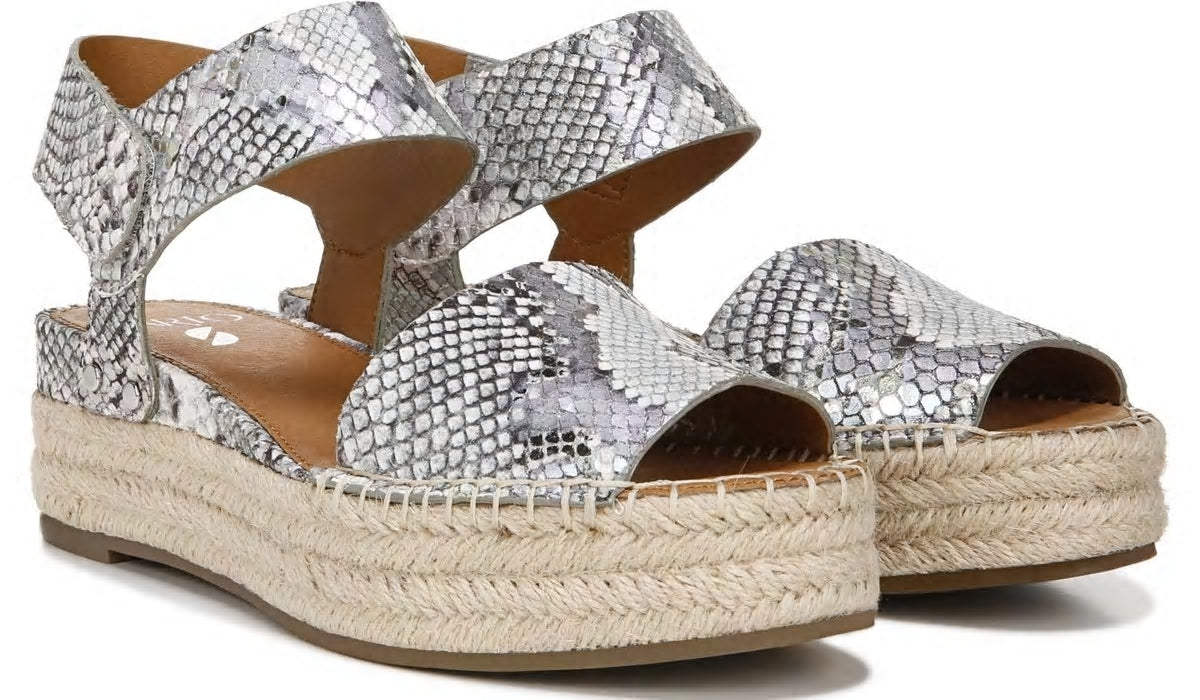 Franco Sarto Sarto Oak Espadrille Sandal Ocean Wave Leather
