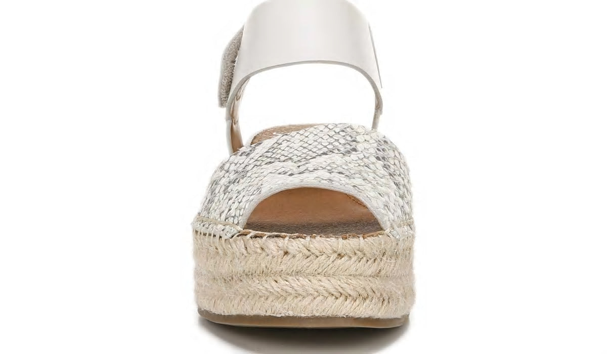 Franco Sarto Sarto Oak Espadrille Sandal Natural Snake Print Leather
