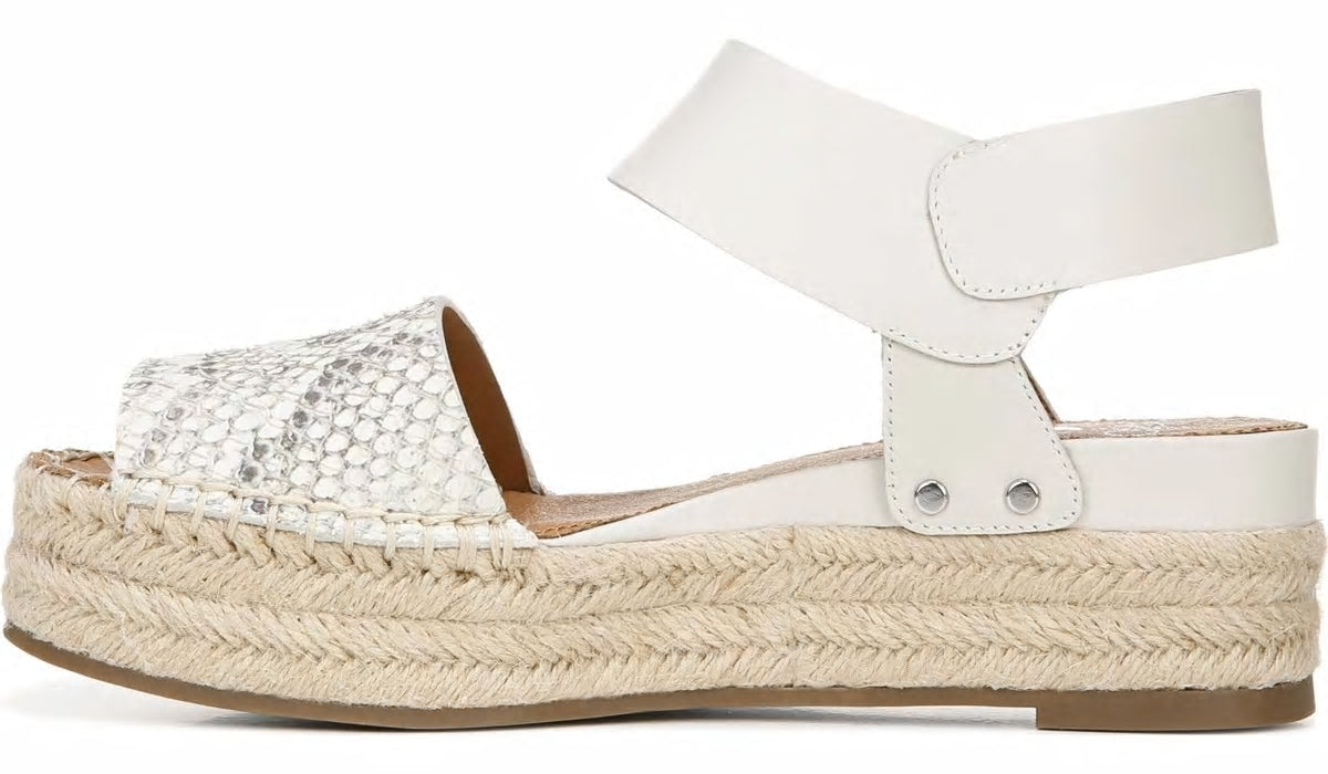Franco Sarto Sarto Oak Espadrille Sandal Natural Snake Print Leather