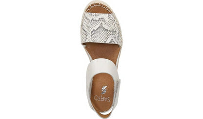 Franco Sarto Sarto Oak Espadrille Sandal Natural Snake Print Leather