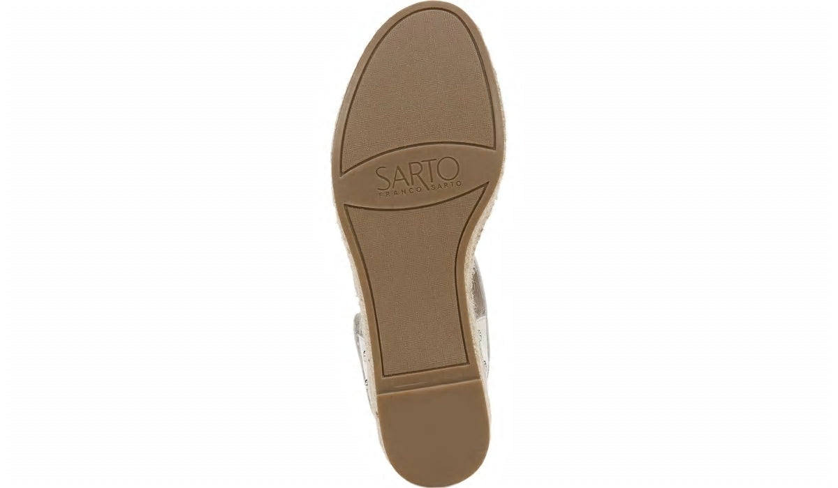Franco Sarto Sarto Oak Espadrille Sandal Natural Snake Print Leather