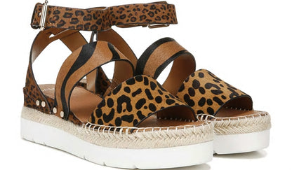 Franco Sarto Sarto Calvin Wedge Sandal Whiskey Calf Hair