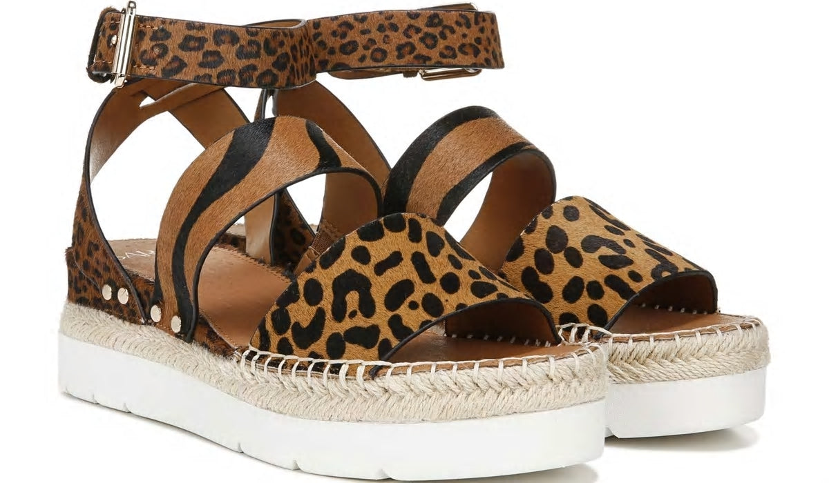 Franco Sarto Sarto Calvin Wedge Sandal Whiskey Calf Hair