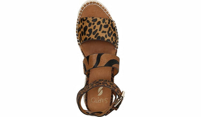 Franco Sarto Sarto Calvin Wedge Sandal Whiskey Calf Hair