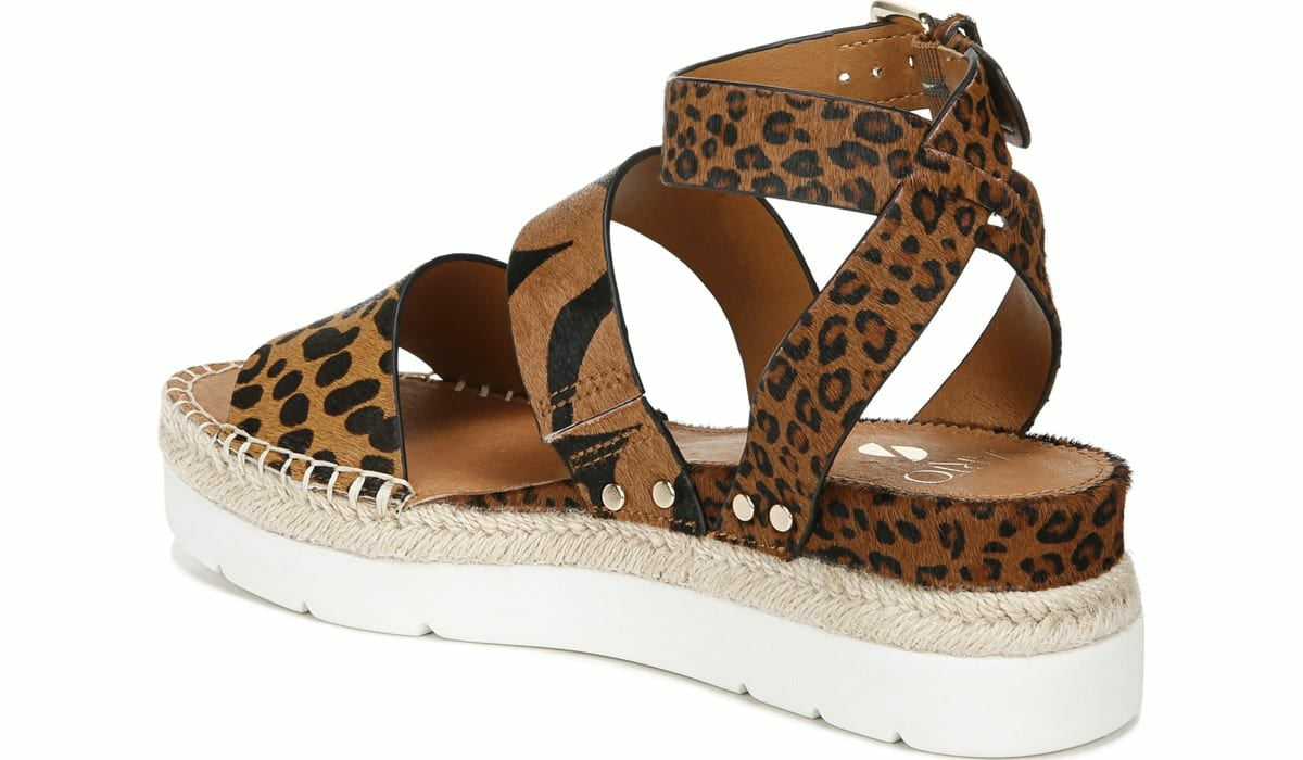 Franco Sarto Sarto Calvin Wedge Sandal Whiskey Calf Hair