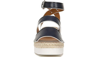 Franco Sarto Sarto Calvin Wedge Sandal Navy Leather