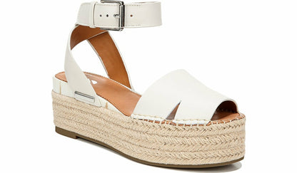 Franco Sarto Sarto Lexie Espadrille Platform Sandal Putty Leather