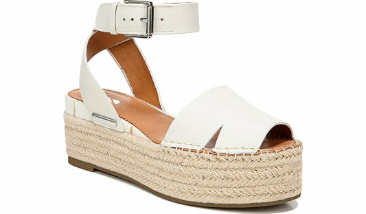 Franco Sarto Sarto Lexie Espadrille Platform Sandal Putty Leather