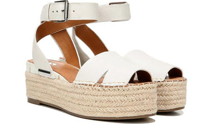 Franco Sarto Sarto Lexie Espadrille Platform Sandal Putty Leather