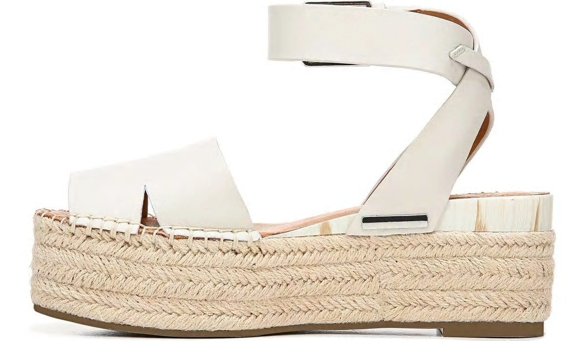 Franco Sarto Sarto Lexie Espadrille Platform Sandal Putty Leather