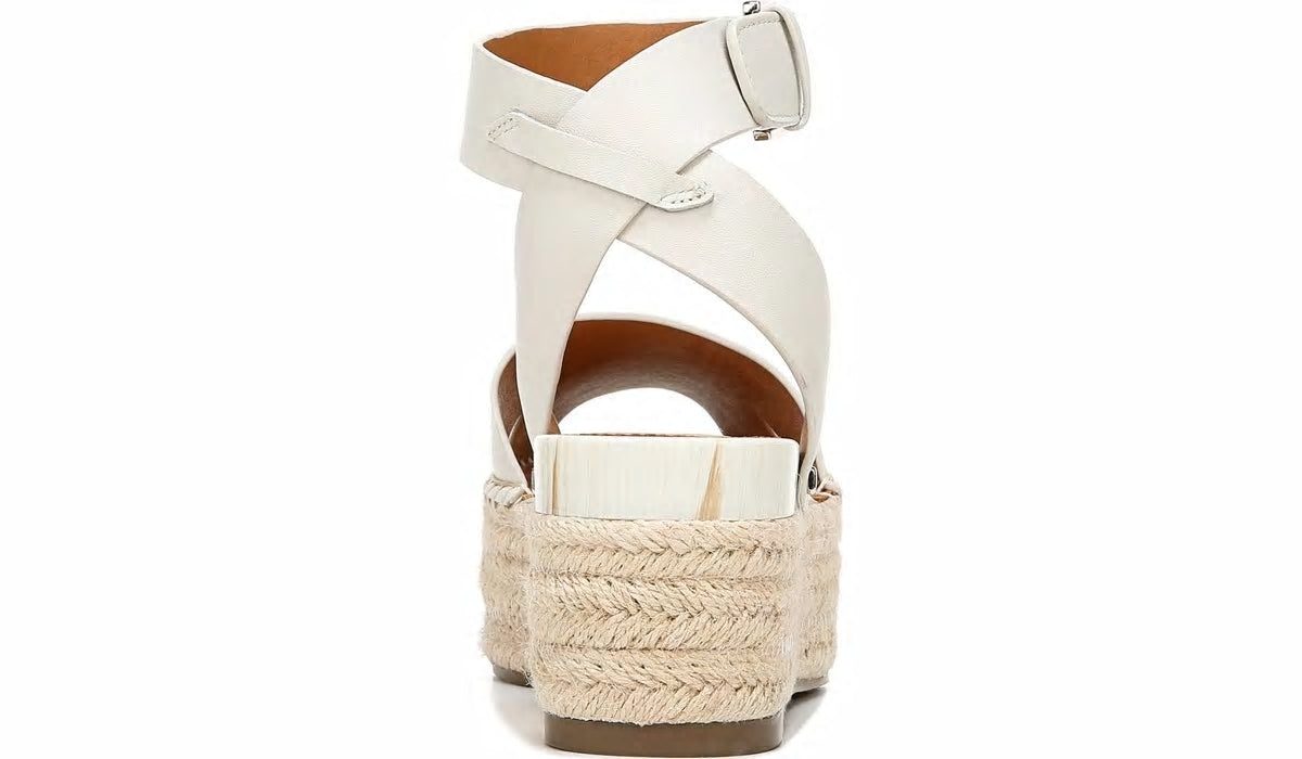 Franco Sarto Sarto Lexie Espadrille Platform Sandal Putty Leather