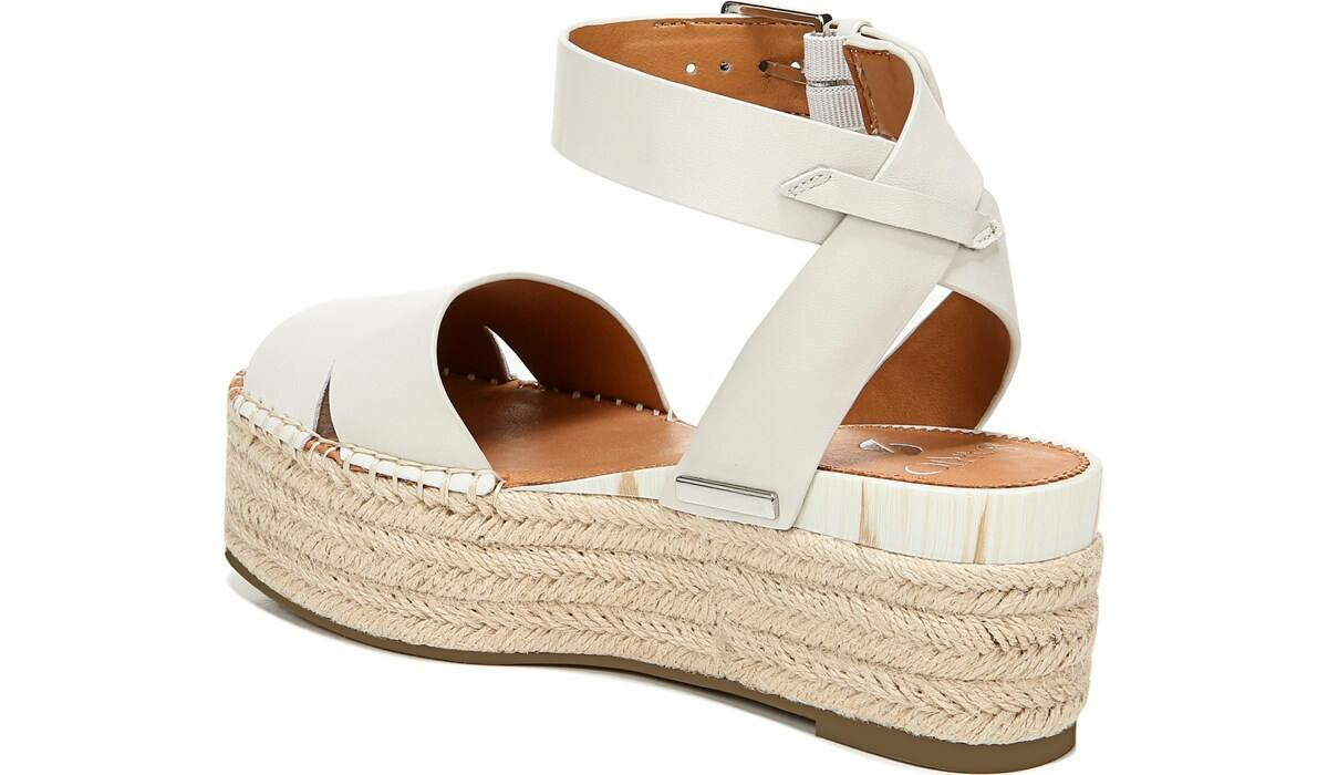 Franco Sarto Sarto Lexie Espadrille Platform Sandal Putty Leather