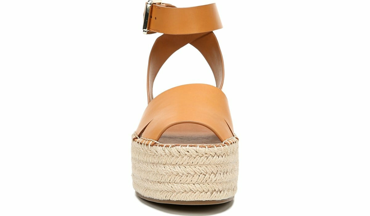 Franco Sarto Sarto Lexie Espadrille Platform Sandal Camel Leather