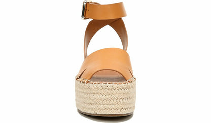 Franco Sarto Sarto Lexie Espadrille Platform Sandal Camel Leather