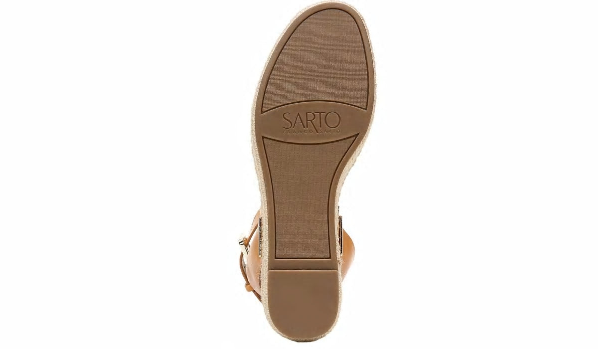 Franco Sarto Sarto Lexie Espadrille Platform Sandal Camel Leather