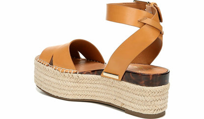 Franco Sarto Sarto Lexie Espadrille Platform Sandal Camel Leather