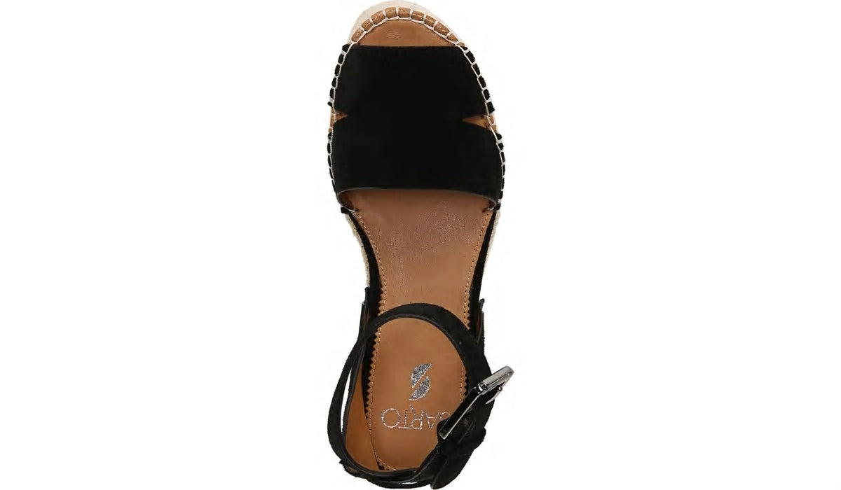 Franco Sarto Sarto Lexie Espadrille Platform Sandal Black Suede