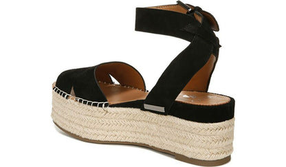 Franco Sarto Sarto Lexie Espadrille Platform Sandal Black Suede