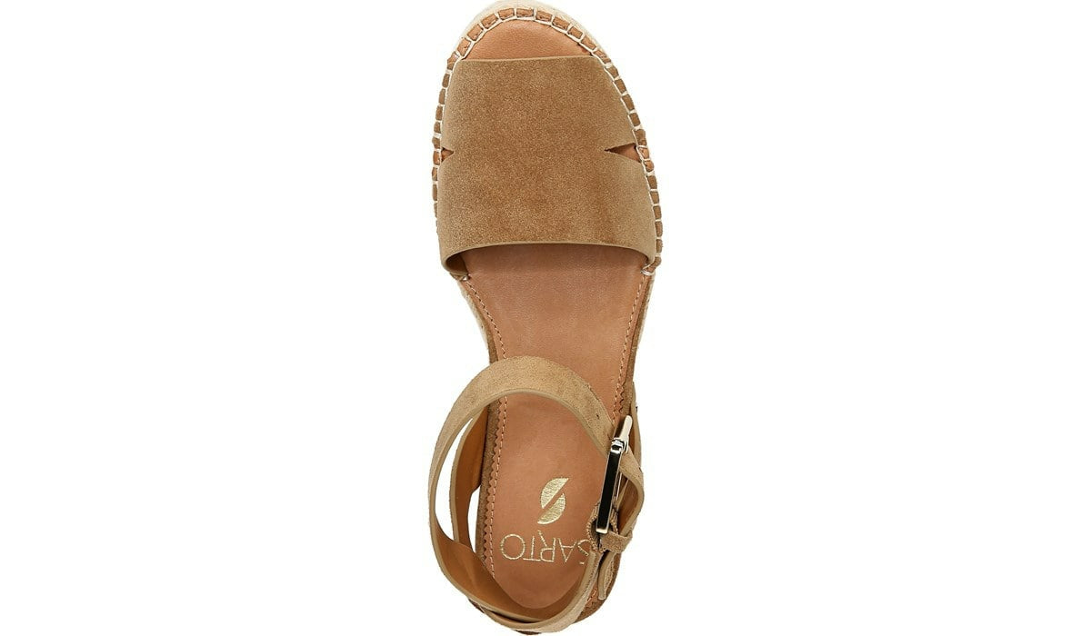 Franco Sarto Sarto Lexie Espadrille Platform Sandal Toasted Barley Suede