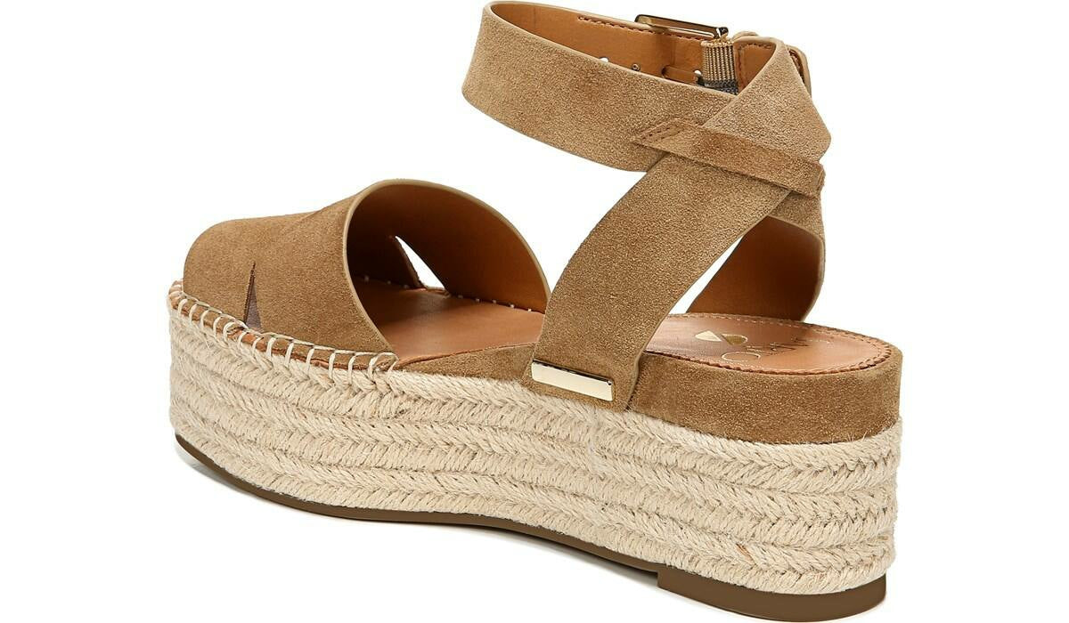 Franco Sarto Sarto Lexie Espadrille Platform Sandal Toasted Barley Suede