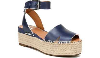 Franco Sarto Sarto Lexie Espadrille Platform Sandal Navy Leather
