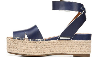 Franco Sarto Sarto Lexie Espadrille Platform Sandal Navy Leather