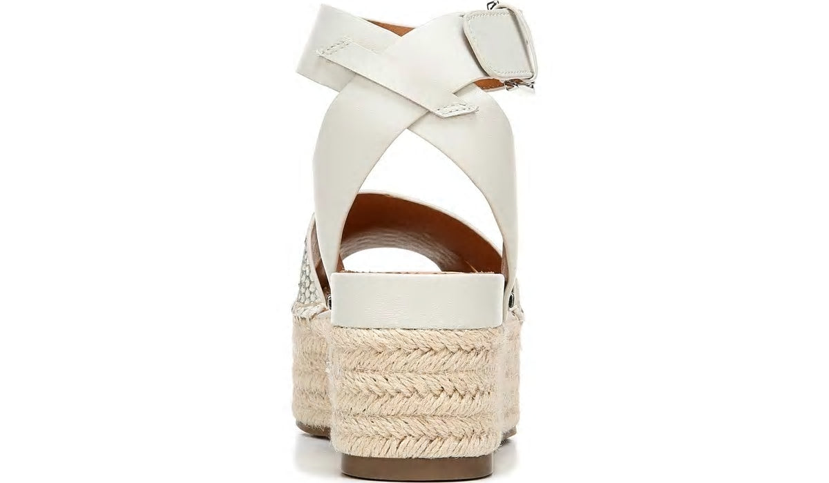Franco Sarto Sarto Lexie Espadrille Platform Sandal Natural Snake Print Leather