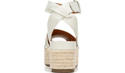 Franco Sarto Sarto Lexie Espadrille Platform Sandal Natural Snake Print Leather