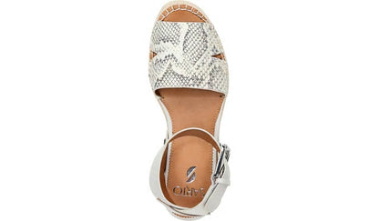 Franco Sarto Sarto Lexie Espadrille Platform Sandal Natural Snake Print Leather