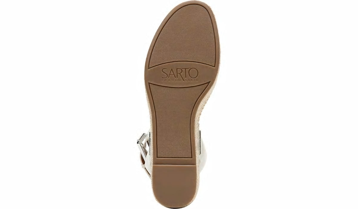 Franco Sarto Sarto Lexie Espadrille Platform Sandal Natural Snake Print Leather