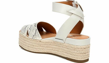 Franco Sarto Sarto Lexie Espadrille Platform Sandal Natural Snake Print Leather