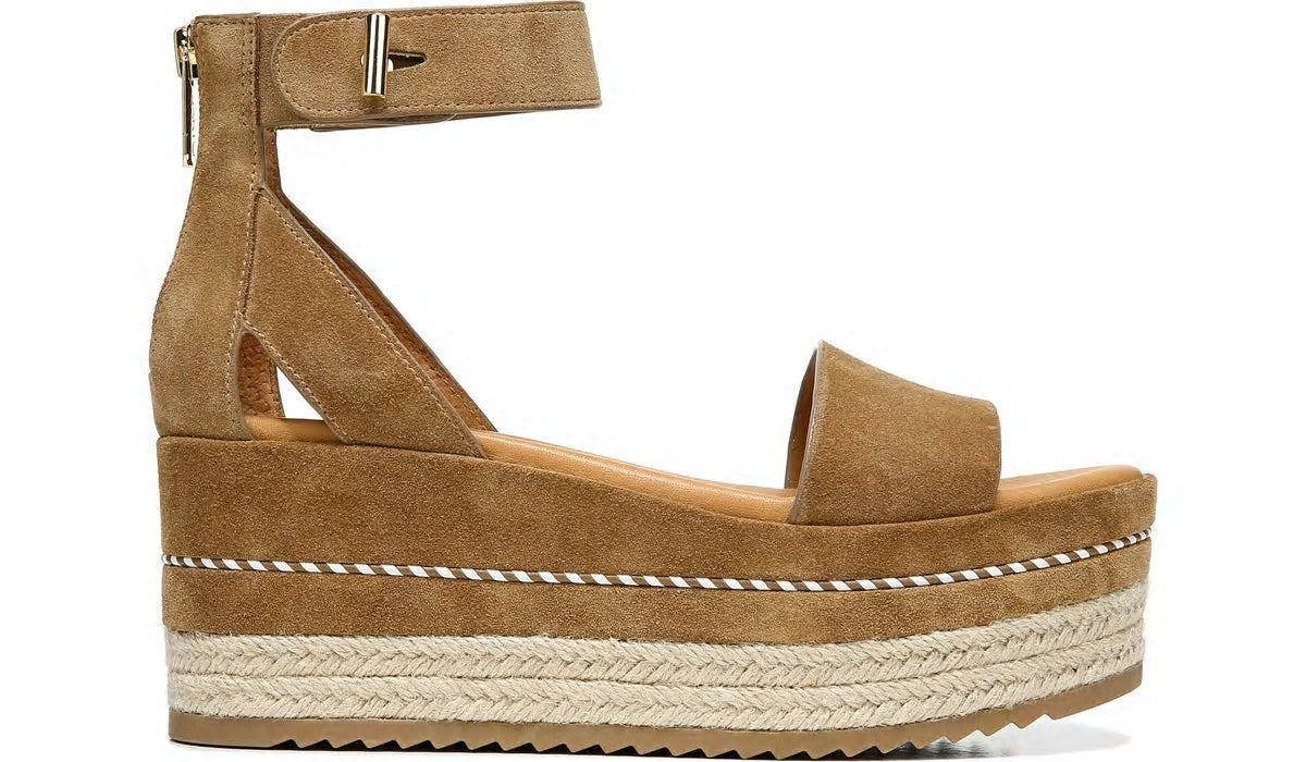 Franco Sarto Sarto Messina Espadrille Wedge Sandal Toasted Barley Suede