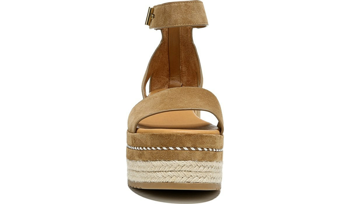 Franco Sarto Sarto Messina Espadrille Wedge Sandal Toasted Barley Suede