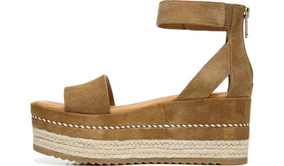 Franco Sarto Sarto Messina Espadrille Wedge Sandal Toasted Barley Suede